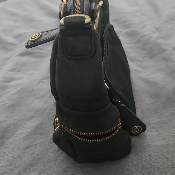 Desigual Black Satchel with Gold Accents - Picture 3 of 6